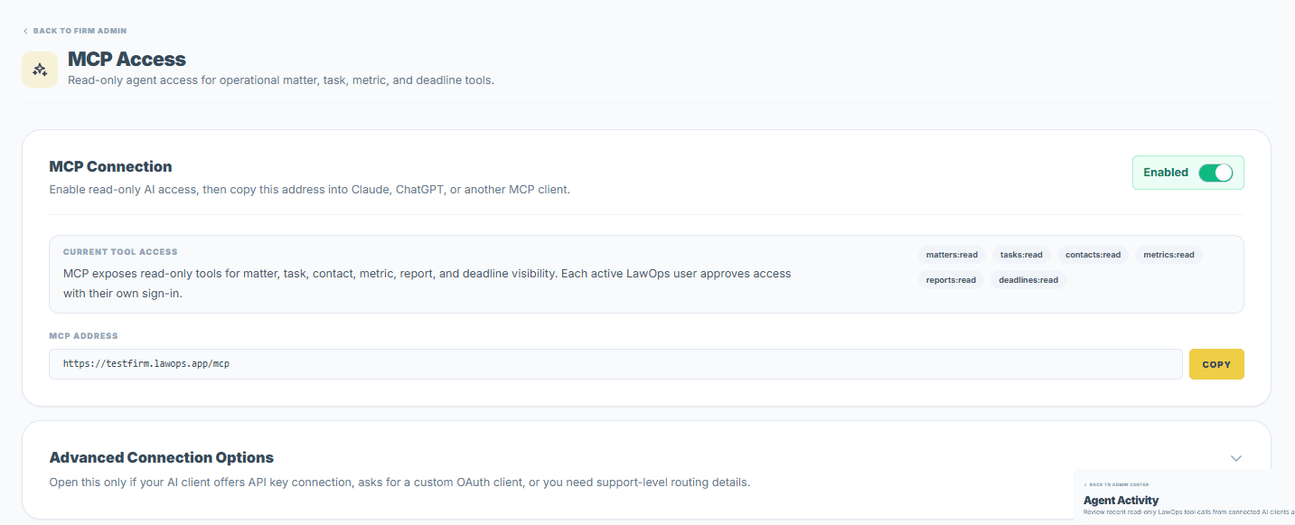 MCP enablement options