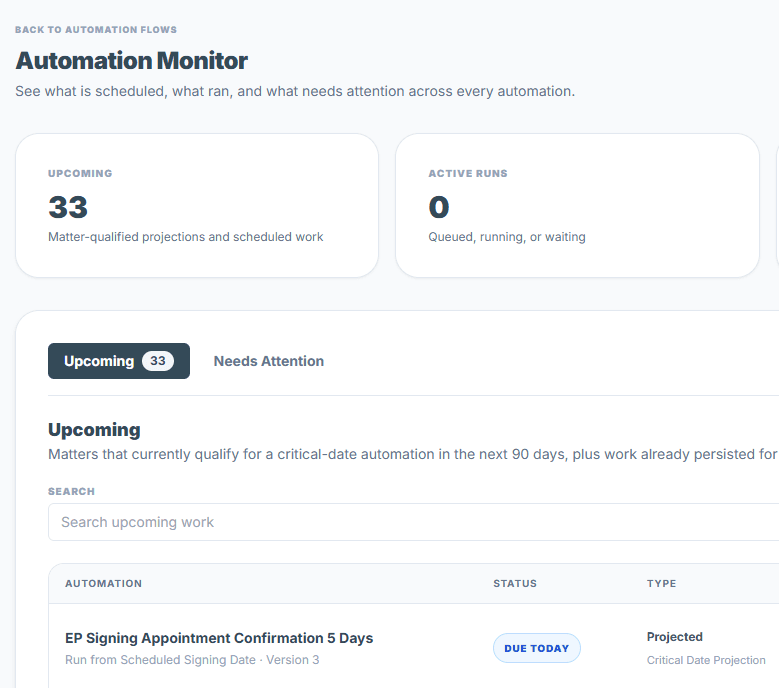 PallmLaw Automation Monitor